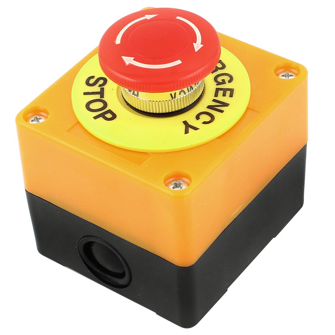 uxcell Red Sign Mushroom Emergency Stop Push Button