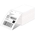 Phomemo 4x6 Thermal Label Printer Paper - 500 PCS White 4"x6" Fan-Fold Labels Shipping Supplies Labels - Water/Oilproof Label Stickers - Permanent Adhesive Thermal Shipping Label for Shipping Packages