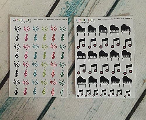 PIANO, Music Notes, Singing, Chorus, Planner Stickers, Erin Condren Stickers, Life Planner Stickers, Planner Accessory, Happy Planner (MUS-01) (MUS-02)