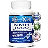 Genex Formulas NMN 1000mg - 99% Pure Shelf Stabilized Supplement Capsules for Increased NAD Levels & Healthy Aging, GMP Certified, 1000mg per Serving, 120 Capsules