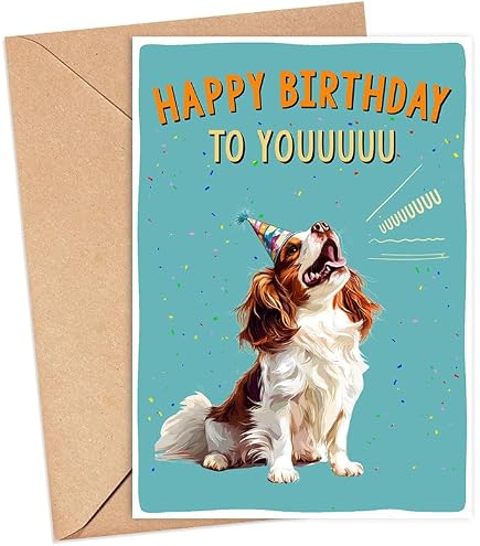 Cavalier King Charles Spaniel Card (1 Premium Card, 5X7 Inch) Blank For All Occasions Like Happy Birthday Thinking Of You - 663