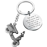FUSTMW Scooter Keychain Gifts for Scooter Riders Keyring Gifts for Scooter Lovers Jewelry Moped Keychain