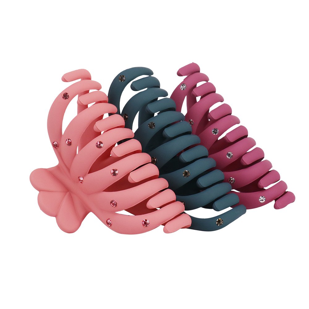 DEATTI Hair Claw Clips for Women 3Pack, Strong Hold for Thick Hair