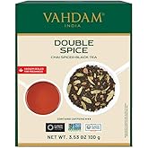 VAHDAM, Double Spice Masala Chai Tea (50+ Cups, 3.53oz) Strong, Robust 
Spicy Blend - Black Tea CTC, Cardamom, Cinnamon, Clo