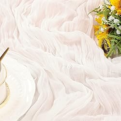 Socomi Cheesecloth Table Runner 10ft Gauze Boho