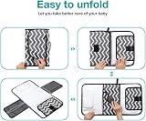 Lekebaby Portable Nappy Changing Mat Travel with Wipe-Pocket Head Cushion White view 6