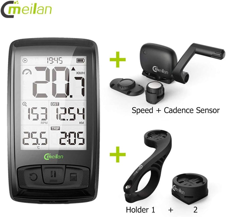 Bluetooth ANT+ Bike Computer 2.5 inch Bicycle Computer with Speed + cadence sensor can connect Heart Rate Monitor (not include )