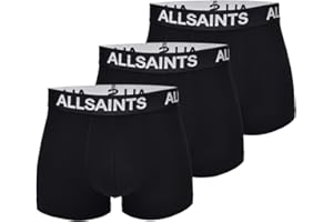 AllSaints Men's Standard 3pk Organic Cotton Trunk (Contour Pouch)