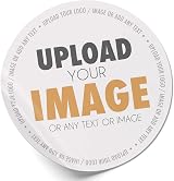 Your Invites Personalised Circle Stickers 51mm Custom Photo Logo Text