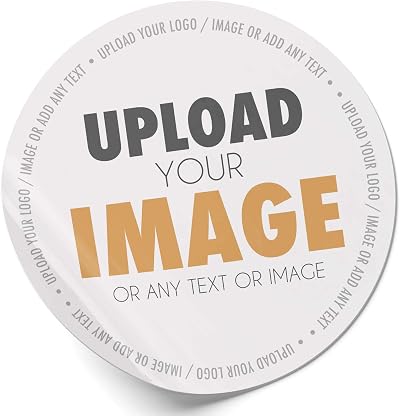 Your Invites Personalised Circle Stickers 51mm Custom Photo Logo Text