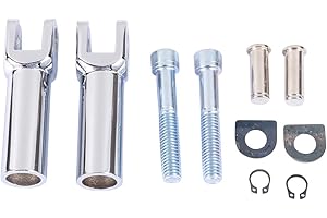 CELOMT Passenger Footpeg Supports Kit Foot peg Mounts Clevis Fit for Harley Harley Standard Softail Springer Deuce Heritage Softail Classic Fatboy Dyna 2000-2017 (Chrome)