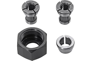 GIBACAD 763637-1 Collet Replacement Parts Fits For MakIta Trim Router1/4" 6.35mm RP0900 RT0700C RT001G RT0701C RT0702C RP2301FCXK DRT50Z DRT50 MT361