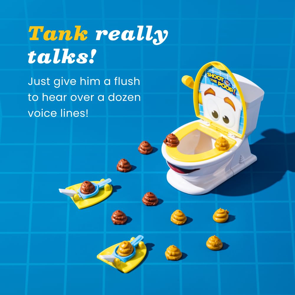 Brybelly Shoot The Poop – The Original Talking Toilet Game for Kids & Families – Funny Fast-Action Poop-Launching Game with Sounds & Silly Humor for Ages 4+