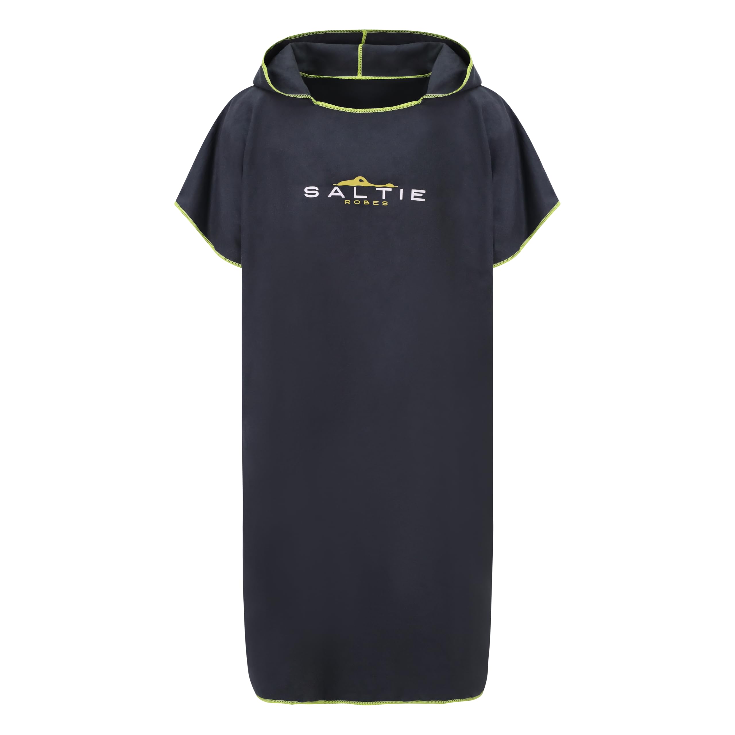 Saltie Sports Microfibre Changing Robe - Compact Beach Towel Poncho with Hood Lightweight Surfing, Swimming & Water Sports, One Size Fits All Dry Change Robes for Adults Men/Women - UK