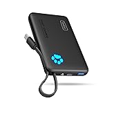INIU 45W Fast Charging Tablet Portable Charger, Smaller 10000mAh Power Bank | Flight-Safe, Built-in USB C Cable, Flashlight, Battery Phone Pack for Tablet, iPad, iPhone 18 17 16, Samsung S26 etc