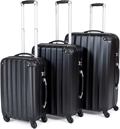 TecTake Suitcase Trolley Set of 3 
