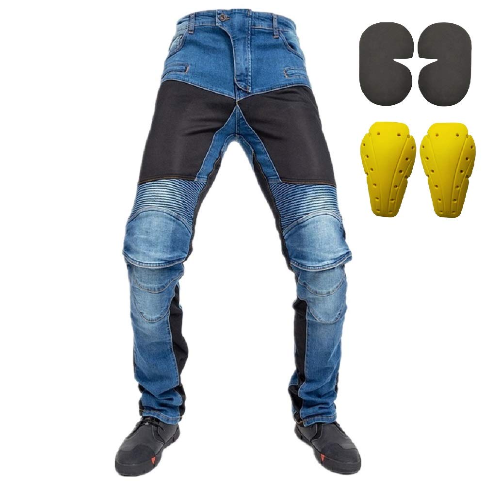Waist 31.5 Hommes de Protection Moto Pantalon Jeans Bleu S-