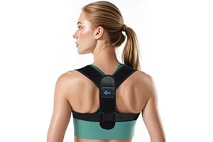 GROKIE Posture Corrector for Women and Men – Adjustable Back Brace for Posture Support, Upper Back, Clavicle and Shoulder Support, Comfortable and Breathable Back Straightener for Pain Relief (Medium)