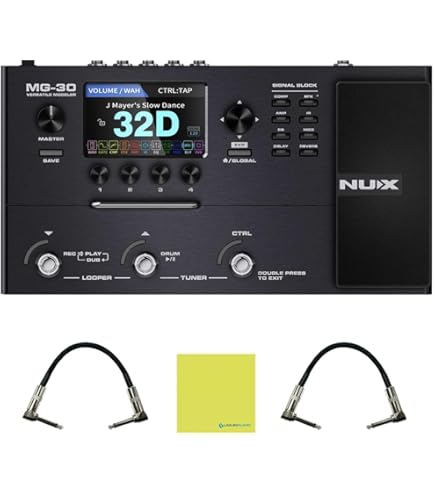 Amazon.com: Briskdrop NUX MG-30 Guitar Multi-Effects Pedal Bundle