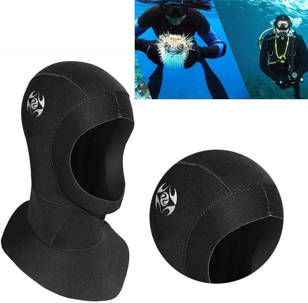 DiNeop Wetsuit Scuba Hood Neoprene Dive Hood 3MM for Men Women, Vented Bib Diving Cap Thermal Flexible Protection for Surfing Snorkeling Kayaking Swimming Sailing Canoeing Water Sports : Sports & Outdoors