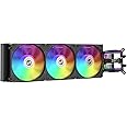 ALSEYE Infinity i360 Water Cooling System - 360mm Radiator, Dual LED Pumps, Temperature Display, 3x120mm ARGB & PWM Fans, Low Noise Operation - Compatible with Intel LGA 1700/1200 & AMD AM5/AM4-Black