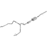 BORLA 140773 Cat-Back Perf. Exhaust Sys. for '19-'23 Chevrolet Silverado 1500 V8 &amp; GMC Sierra 1500 V8T-304 Stainless Steel S-Type Sound Dual Split Rear Exit Single 2.75" Exit Each Side Reuse O.E. Tips