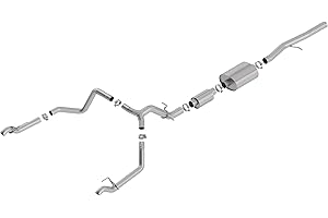 BORLA 140773 Cat-Back Perf. Exhaust Sys. for '19-'23 Chevrolet Silverado 1500 V8 & GMC Sierra 1500 V8T-304 Stainless Steel S-Type Sound Dual Split Rear Exit Single 2.75" Exit Each Side Reuse O.E. Tips