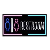 Ultrathin & Aesthetic LED 'Restroom' Sign by SMOKE