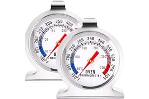 Anvin Oven Thermometers Large Dial Oven Grill Monitoring Cooking Thermometer with Dual-Scale 50-300°C/100-600°F for BBQ Bakin
