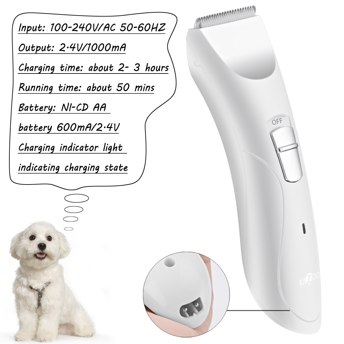 Heavy Duty Pet Hair Clipper Dogs Cats Cordless Professional Grooming Trimming Kit Set