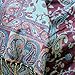 Silver Fever Pashmina - Jacquard Paisley Shawl - Stylish Scarf - Double Sided Wrap (Plum/Blue)