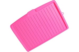 Plastic Dish Drainer Board and Drying Rack Tray for Kitchen, Multipurpose Rectangular Design Space Saving Kitchen Dish Drain 