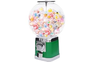 BAIODNB Candy Gumball Vending Machine Candy Machine Dispenser for Business, Capsule Machine Toy/Capsule Vending Machine Dispenser, Mini Vending Machine for $1 Coin Only (Green)
