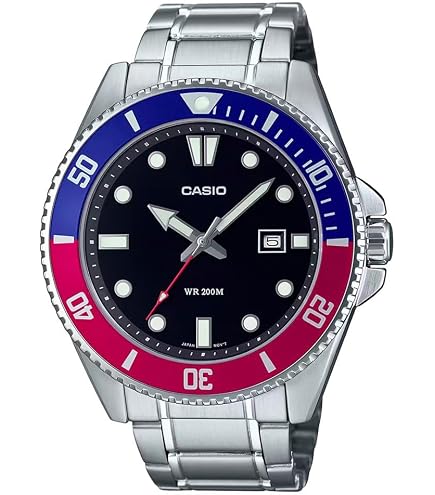 Amazon.com: Casio MDV107D-1A2V Men's Stainless Steel 200M Black