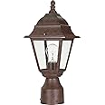 Nuvo Lighting 60/547 Postlantern with Clear Glass, Bronze/Dark
