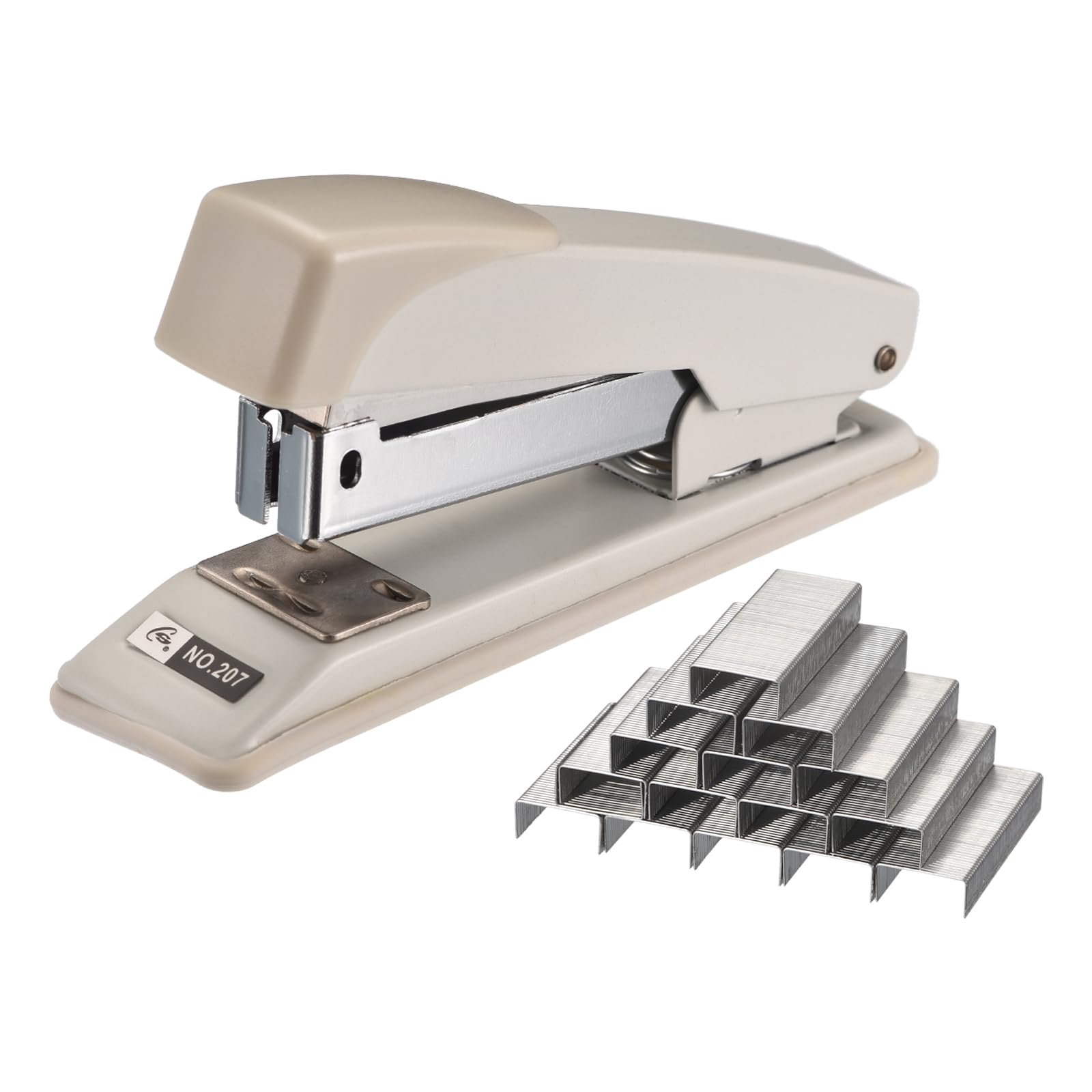 YOKIVE 10 Pcs Desktop Staplers with 6000 Staples, Effortless Metal Staplers | Great for Home, Office, Daily Use (Silver Tone, 25 Sheet Capacity)