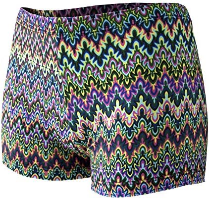 Yoga Drawer Dragon Flame Black, Green, Yellow, Light Blue, Purple Yoga Short, M