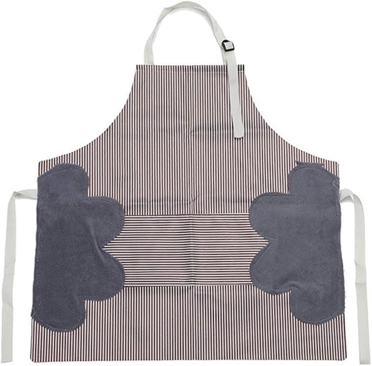 Delantal con toalla Delantal de cocina ajustable, paquete de 2