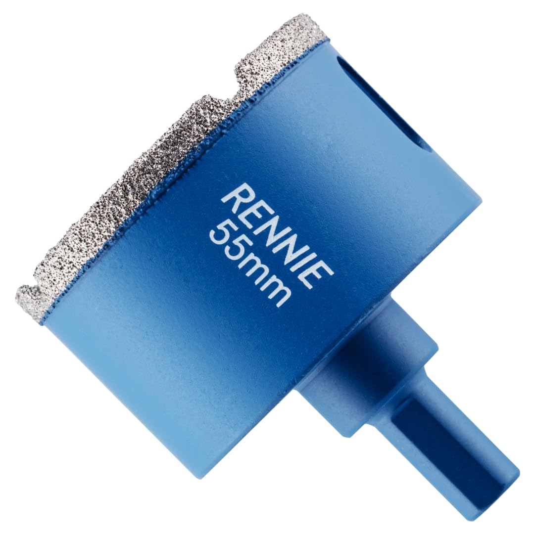55mm Diamond Hole Saw Drill Bit With Tri Shank For Porcelain Tiles Ceramic Slate Stone Granite Marble Glass. Diamond Core Holesaw/Hole Cutter — image 1