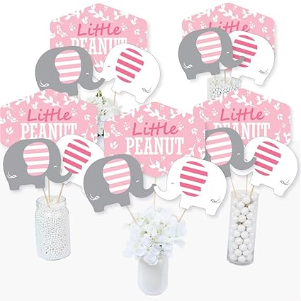 Amazon Com Pink Elephant Girl Baby Shower Or Birthday Party