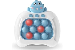 HLXY Fast Push Bubble Game for Kids & Adults, Version 2, Pop Light Up Quick Push Fidget Toy Handheld Game. Great for 8-12 Year Old Boys & Girls, Travel Toys for Children