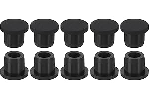 MECCANIXITY Silicone Rubber Hole Plug Soft Flexible Stopper for 11-12mm Hole Black 10 Pieces