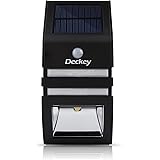 Deckey Lampara pared con 2 Luz solar LED con Sensor de Movimiento 1 W Impermeable IP64