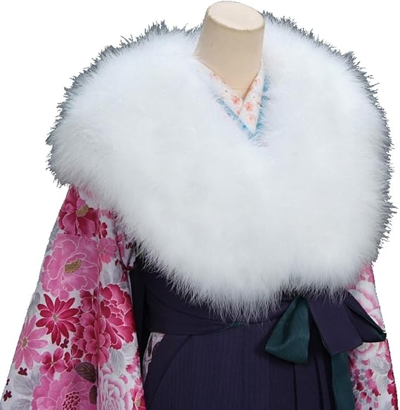 Amazon ファーショール振袖用 両面羽毛ストール 成人式 卒業式 結婚式 和装小物 通販