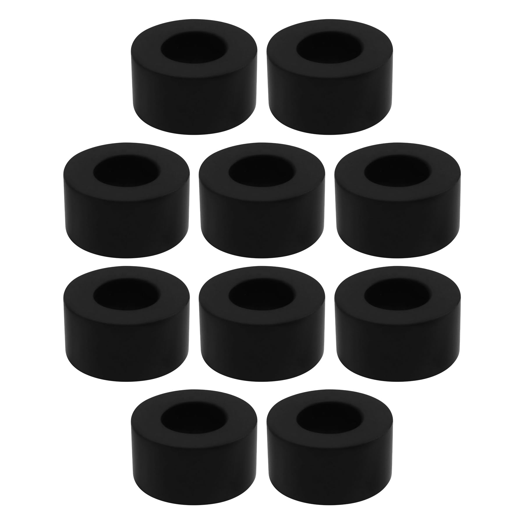 The Lord of the Tools Pack of 10 Rubber Spacers M10 Flat Washers 20mm OD 10mm ID 10mm Thickness Round Anti Vibration Spacer Rubber Bushing Washers Suitable for Faucet Pipe Water Hose Car Accessories
