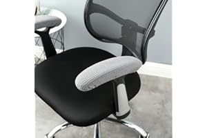 Guwewu Office Chair Arm Covers, 2 Pieces Elastic Armrest Cover, Suitable for Various Sizes of Computer Chair and Armchair (Light Gray)