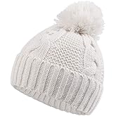 JANGANNSA Winter Knit Baby Hat Twist Warm Beanie for Boys Girls Infant Toddler Baby Beanie with Pompom