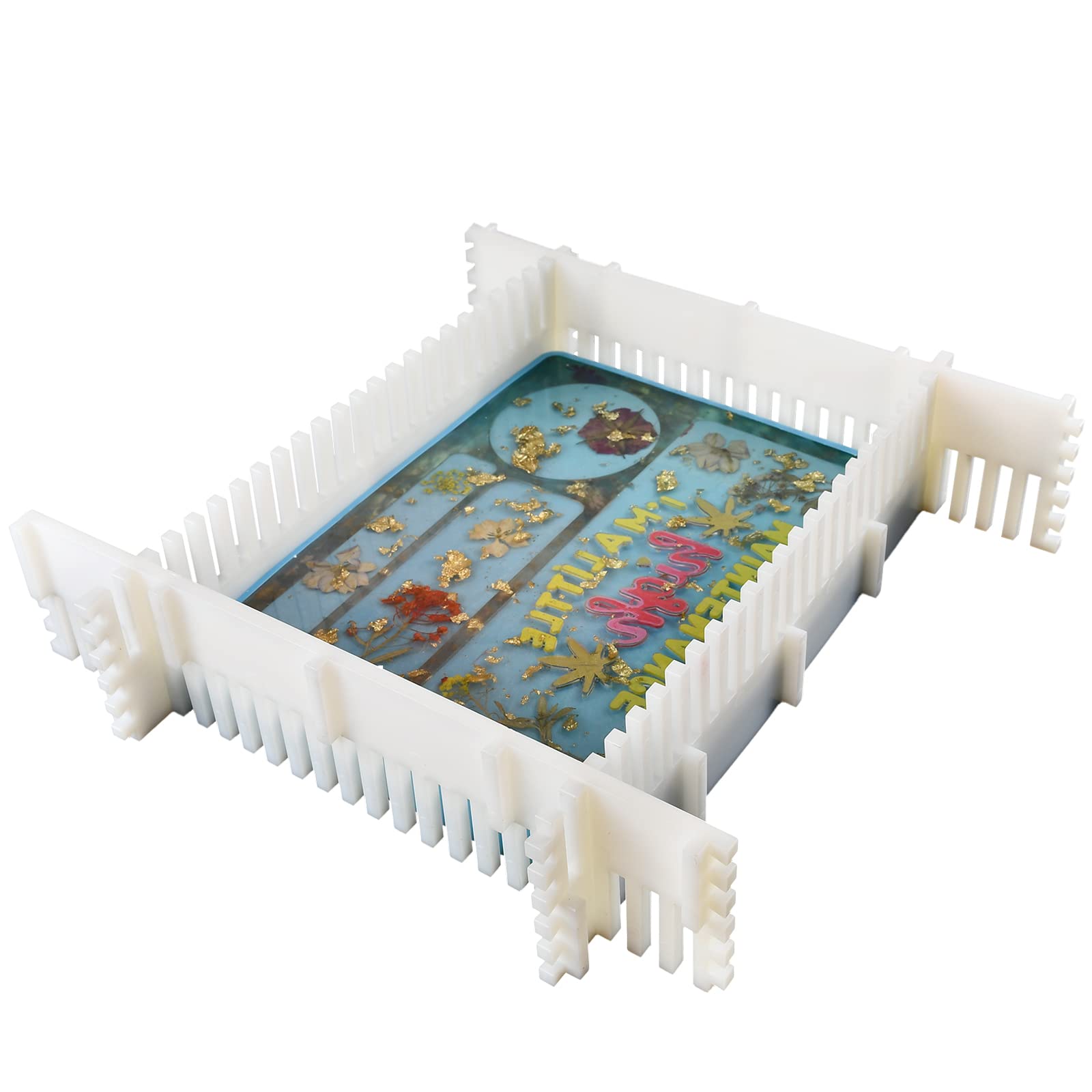 Photo 1 of Fuerlun 4Pcs Adjustable Silicone Resin Mold Border Holder Bracket for Mold Housing