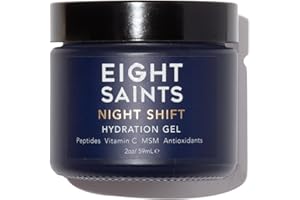 Eight Saints Night Shift Anti-Aging Gel Face Moisturizer, Natural and Organic Anti Wrinkle Night Cream Gel For Face To Reduce Fine Lines and Wrinkles, 2 Ounces