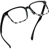 LifeArt Blue Light Blocking Glasses, Anti Eyestrain, Computer Reading Glasses, Gaming Glasses, TV Glasses for Women Men, Anti UV, Anti Glare (Black, No Magnification)